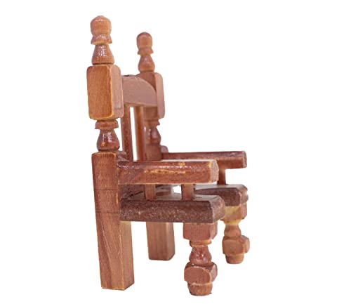 Susaniita - Wooden Chair for Nativity Set Size 1: Sized for Baby Jesus Figure 3 to 4 Inches Tall, Silla para Niño Dios - 5 in (H) X 2.5 in (W)