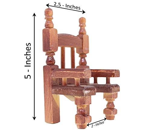 Susaniita - Wooden Chair for Nativity Set Size 1: Sized for Baby Jesus Figure 3 to 4 Inches Tall, Silla para Niño Dios - 5 in (H) X 2.5 in (W)