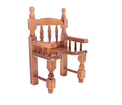 Susaniita - Wooden Chair for Nativity Set Size 4: Sized for Baby Jesus Figure 7 to 8 Inches Tall, Silla para Niño Dios - 8.75 in (H) X 5.5 in (W)