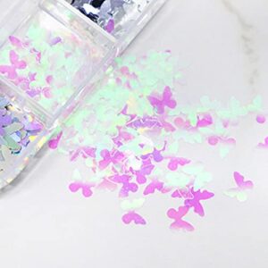 Diarypiece 12 Grids/Box 5mm Manicure Paillettes Holographics Glitter Flakes, for 3D Shiny Epoxy Resin Mold Filling