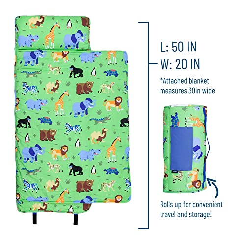 Wildkin Original Nap Mat Comes with Back-up Removable Pillow (Wild Animals)