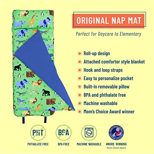 Wildkin Original Nap Mat Comes with Back-up Removable Pillow (Wild Animals)