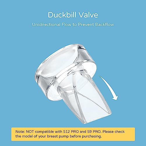 Wearable Breast Pump Replacement Parts Duckbill Valves 4PCS & Silicone Diaphragm 4PCS for Momcozy S12 S9, Original Part Accessories Replacement, Electric Breast Pump Part, BPA Free, Easy to Clean,8PCS