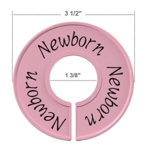 Dabancy Baby Closet Dividers - Set of 10 from Newborn to Toddler and 2 Blanks with Colored Box,Baby Size Divider Fits 1.65" Rod- [White Unisex]