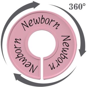 Dabancy Baby Closet Dividers - Set of 10 from Newborn to Toddler and 2 Blanks with Colored Box,Baby Size Divider Fits 1.65" Rod- [White Unisex]