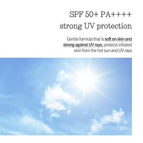 PYUNKANG YUL Moisture Soothing Sun Cream- All Skin Types, Broad Spectrum SPF 50 Safe Hybrid Sunblock| Reef Safe, No White Cast, Soothing Sunscreen Lotion, Skin Moisturizer Hyaluronic Acid| 2.53 Fl.Oz.