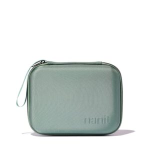 nanit travel case – protective hard shell carrying case pro baby monitor and multi-stand travel accessory, green