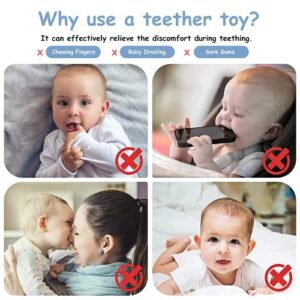 Silicone Baby Teething Toys,TV Remote Control Shape Teething Toys,Infant Sensory Toy for Babies 3 6 12 18 Months,BPA Free(Black)