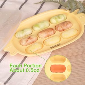 Haakaa Baby Fruit Food Feeder & Silicone Nibble Tray Combo - Breastmilk Popsicle Mold for Teething, Silicone Pacifier Feeder and Teether for Baby Teething & Infant Self Feeding