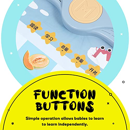 NUOBESTY Talking Fruit Chinese Room Kindergarten Activities Toddler Wall Chart Battery Baby Audio No Supplies Nursery Posters Picture Educational English Homeschool Learning Spelling