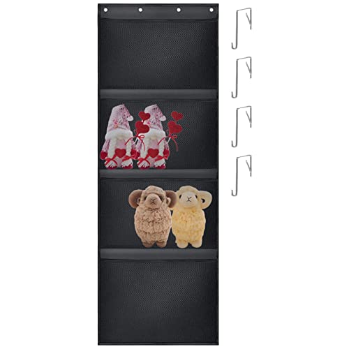 YUAB Stuffed Animal Storage - Large Capacity Hanging Storage Organizer with Visible Mesh Pockets - Behind Door Storage Organizer for Plush Toys and Baby Supplies