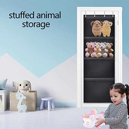 YUAB Stuffed Animal Storage - Large Capacity Hanging Storage Organizer with Visible Mesh Pockets - Behind Door Storage Organizer for Plush Toys and Baby Supplies