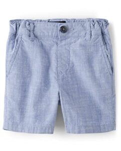the children's place baby toddler boys chino shorts, morningsky, 2t,baby boys,and toddler boys chambray short,morning sky blue,2t