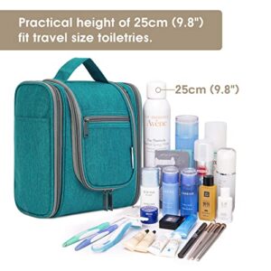 Narwey Hanging Travel Toiletry Bag Cosmetic Make up Organizer for Women and Men (Medium, Teal)