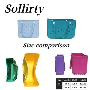Sollirty Beach Bag Rubber Tote Bag, Waterproof and Sandproof Outdoor Open Rubber Beach Bag, Used for Beach Sports and Camping Sports(Yellow,Medium)