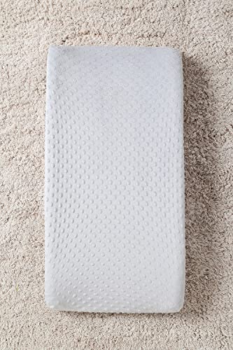 Blackleaf Baby Plush Minky Dot Changing Pad Covers, Minky Diaper Changing Table Pad Sheet Covers for Newborns Infants Baby Boys Girls (Glacier Gray)