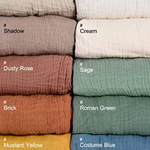 Crib Sheets for Boys Girl, Fitted Baby Toddler Bed Sheets 28" x 52", Neutral Muslin Cotton Crib Mattress Sheet with Boho Style, Soft and Breathable Comfort (Dusty Rose)