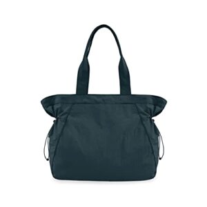 ododos 18l side-cinch shopper bags lightweight shoulder bag tote handbag for shopping workout beach travel, deep navy