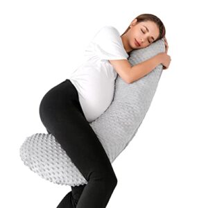 treeking-pregnancy pillows - soft and comfortable pregnancy body pillow for side sleeping, durable and stretchy maternity pillow suitable for head, neck and abdominal support