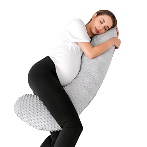 Treeking-Pregnancy Pillows - Soft and Comfortable Pregnancy Body Pillow for Side Sleeping, Durable and Stretchy Maternity Pillow Suitable for Head, Neck and Abdominal Support