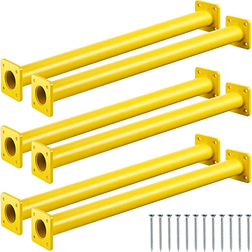 Set of 6 Monkey Bars Ladder Rungs Playground Sets for Backyards Steel Swing Set Accessories Playground Equipment Outdoor Climbing Kits for Children Outdoor Indoor Playroom Supplies (Yellow, 16.5 Inch)