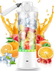 portable blender, 20 oz personal blender for shakes and smoothies with 6 blades, small fresh juicer portable blender cup rechargeable bpa-free, mini blender portable for travel/office/home/gym/camping