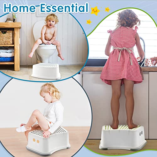 6 Pack Step Stool for Kids Toddler Step Stool Kids for Bathroom Sink Toilet Stools for Potty Training, Bathroom, Kitchen, Bedroom, Toy Room and Living Room Step Stool with Non Slip Base