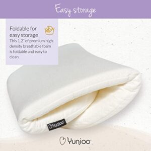 YUNIOO™ Foam Changing Pad. Moses Basket or Oval Bassinet Mattress Pad with Waterproof & Ultra Soft Cover. Replacement Diaper Changer Station Mattress. Changing Table Topper for Dresser. 29” x 15”