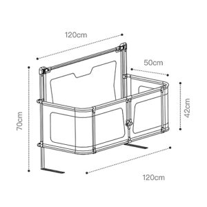 Baby Bedside Sleeper, 3 in 1 Folding Portable Crib, breathable and visible mesh window, soft washable liner cover and sturdy aluminum alloy,Easy to Assemble, baby bassinets bedside sleeper Stationary