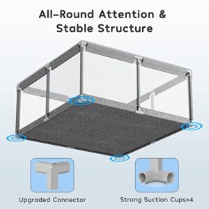 UANLAUO Baby Playpen, Safety Play Pens for Babies and Toddlers, Baby Play Yards with Breathable Mesh, Easy to Assamable Baby Fence, Sturdy Playyard Play Area for Apartment, 47x47x27 Inch Grey