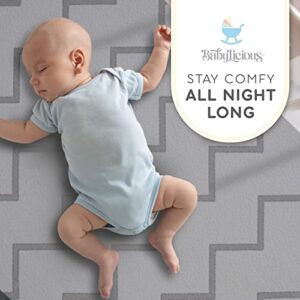 Babylicious Waterproof Pack and Play Mattress Topper - 38" x 26" - Roll Up Style - Breathable Soft Memory Foam - Portable Playard Mattress Topper- Baby Foam Playpen Mattresses for Babies