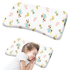 icare toddler pillow,travel pillow,20x12 inch cotton pillow-s for sleeping, kids pillow with washable cartoon pillowcase - perfect for travel, toddler bed set