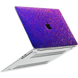 teazgopx bedazzled rhinestone macbook pro 16 inch case 2023 2022 2021 release a2780 m2 pro / m2 max & a2485 m1 pro / m1 max,glitter sparkle diamond fashion luxury shiny crystal shell for women girls