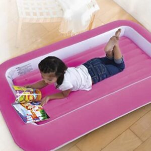 RAPTAVIS Kids Air Mattress Inflatable Toddler Travel Bed with Sides,Pink