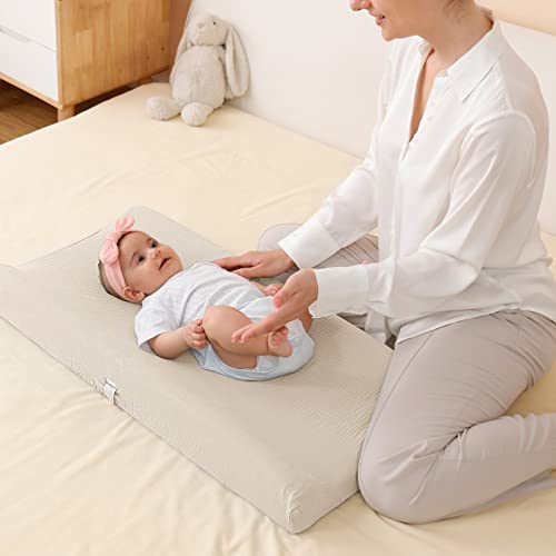 Muslin Changing Pad Cover for Baby Boys Girls, Ultra Soft Breathable Diaper Changing Table Pad Cover, Neutral Fitted Changing Pad Sheets