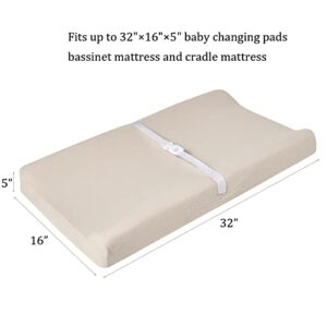 Muslin Changing Pad Cover for Baby Boys Girls, Ultra Soft Breathable Diaper Changing Table Pad Cover, Neutral Fitted Changing Pad Sheets