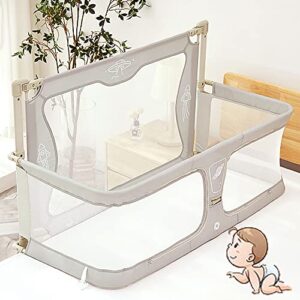 3 in 1 baby bassinets bedside sleeper,120x50cm,co sleeper for baby in bed,portable crib,co sleeper bassinet attach to bed,baby beds,breathable and visible mesh window and sturdy aluminum alloy ( color