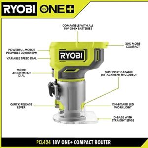 ONE+ 18V Cordless Compact Fixed Base Router (Tool Only)