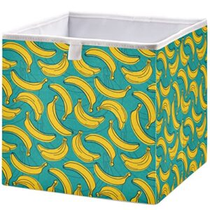 visesunny closet baskets banana storage bins fabric baskets for organizing shelves foldable storage cube bins for clothes, toys, baby toiletry, office supply