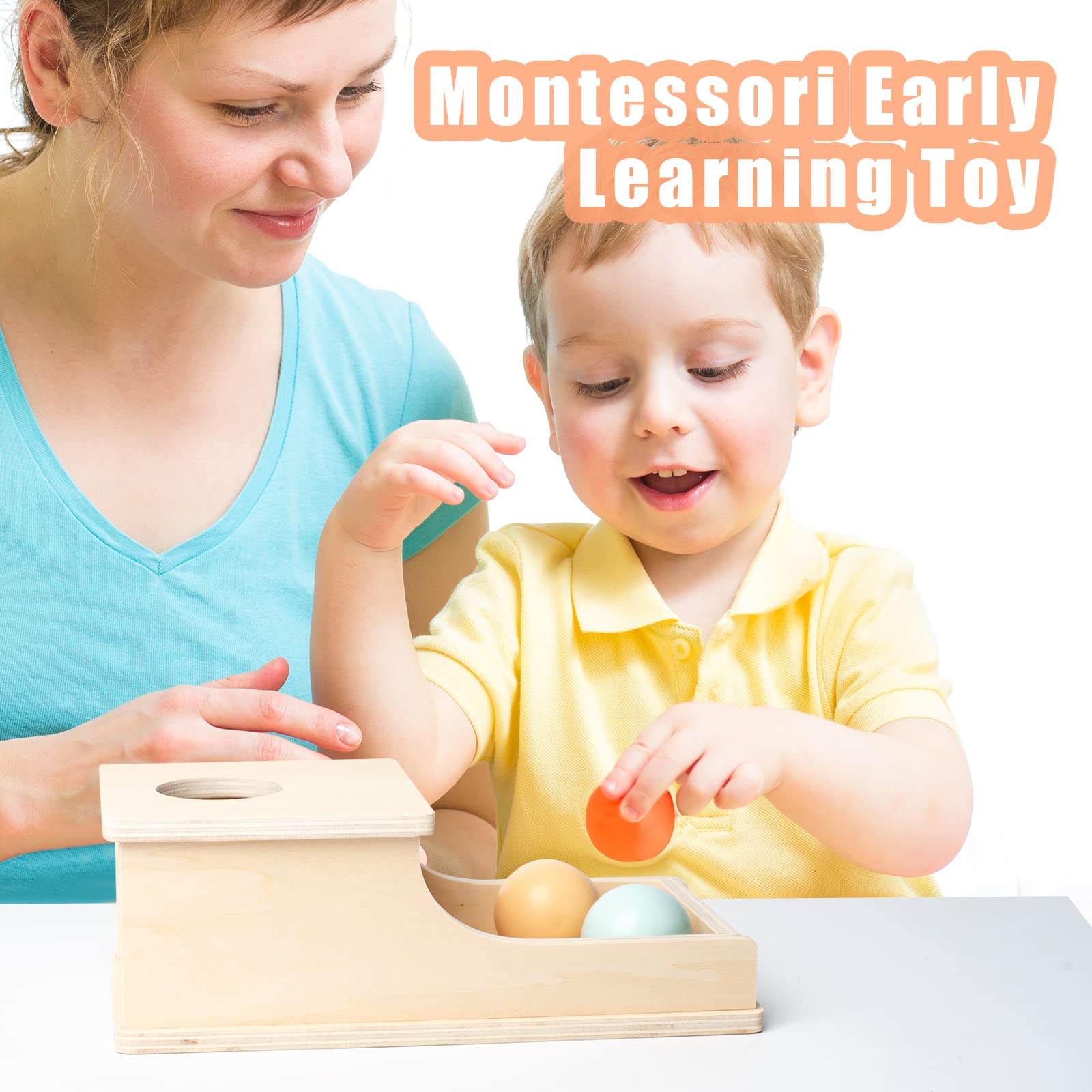 Busy edition Montessori Toys Object Permanence Box Wooden Ball Drop Baby Play for 6 Month 1 2 3 Year Old Toddlers Infant Early Age Toy