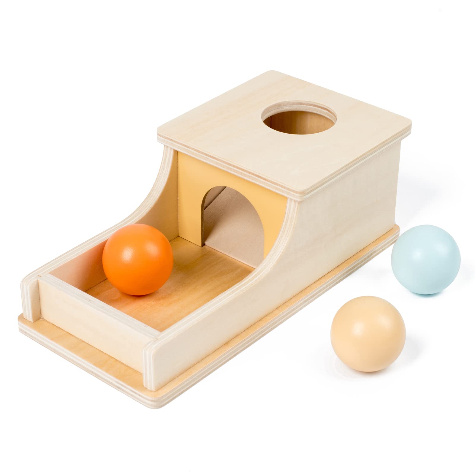 Busy edition Montessori Toys Object Permanence Box Wooden Ball Drop Baby Play for 6 Month 1 2 3 Year Old Toddlers Infant Early Age Toy