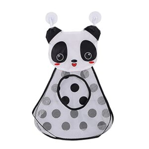 napcore cartoon panda bathing and water playing toy storage bag bathroom with sucker durable net bag design strong wall absorbing duvet storage