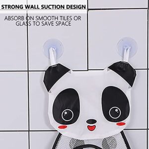 NAPCORE Cartoon Panda Bathing and Water Playing Toy Storage Bag Bathroom with Sucker Durable Net Bag Design Strong Wall Absorbing Duvet Storage