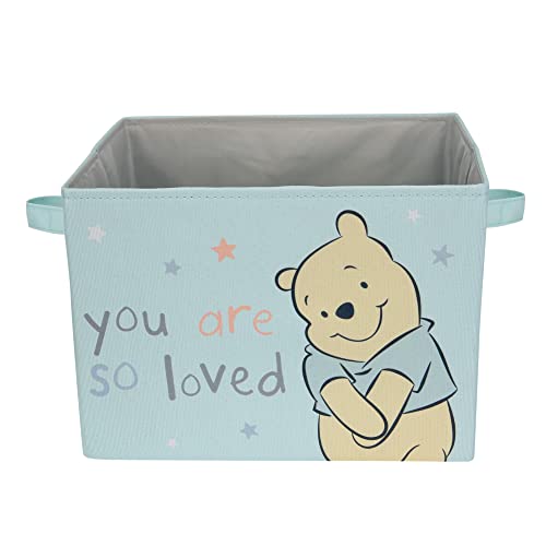 Lambs & Ivy Disney Baby Winnie The Pooh Blue Foldable Storage Basket/Container