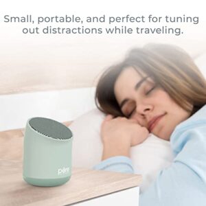 Pure Enrichment® Wave™ Mini Zen Soothing Sound Machine - Portable Sound Machine for Yoga Studios, Travel & Sleep - 6 Relaxing Sounds, Optional Timer & Rechargeable Lithium Battery (Tranquil Green)