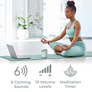 Pure Enrichment® Wave™ Mini Zen Soothing Sound Machine - Portable Sound Machine for Yoga Studios, Travel & Sleep - 6 Relaxing Sounds, Optional Timer & Rechargeable Lithium Battery (Tranquil Green)