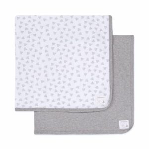 burt's bees baby - blankets, set of 2, 100% organic cotton swaddle, stroller, receiving blankets