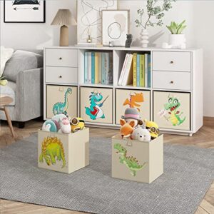 wisdom star toy chest, removable divider toy storage organizer, animal 11 inch fabric storage cube bins, 6 pack storage baskets for shelves, cube storage boxes for organizing closet bins