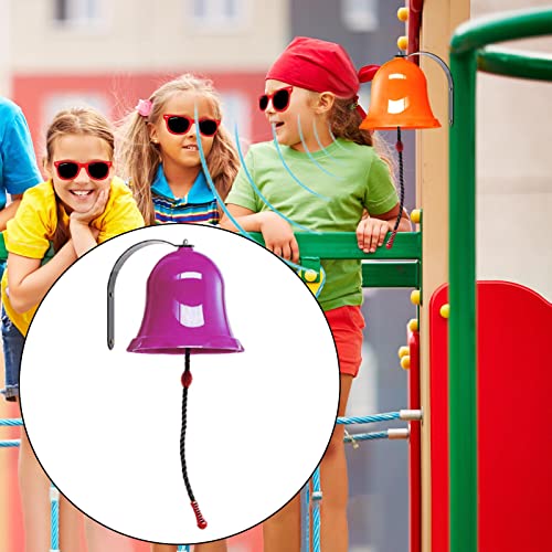 Tachiuwa Hanging Bells Wall Mounted Ship Bells Swing Accessories for Backyard Playground Toddlers Boys Kids , Violet