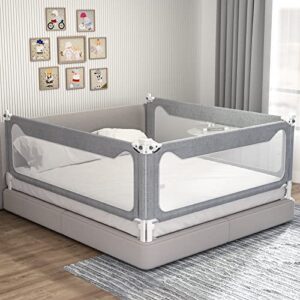 sephyroth bed rails for toddlers, upgrade height adjustable baby bed rail guard specially designed for twin, full, queen, king size - safety bed guard rails for kids 1 side:59"(l) ×27"(h)